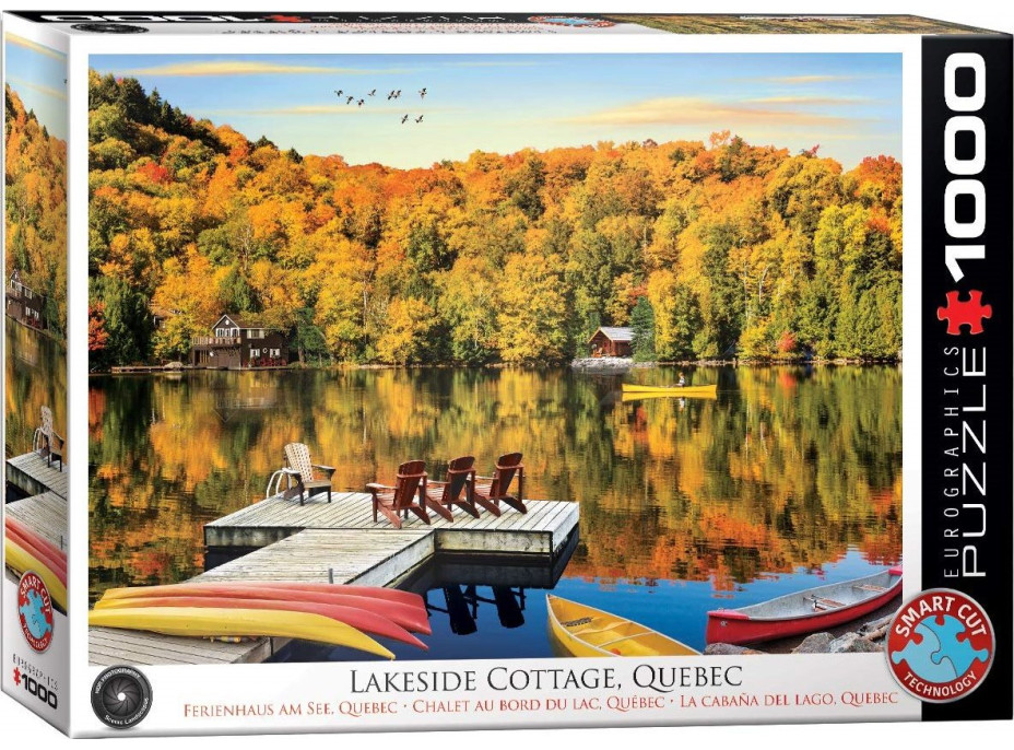 EUROGRAPHICS Puzzle Chata pri jazere, Quebec 1000 dielikov