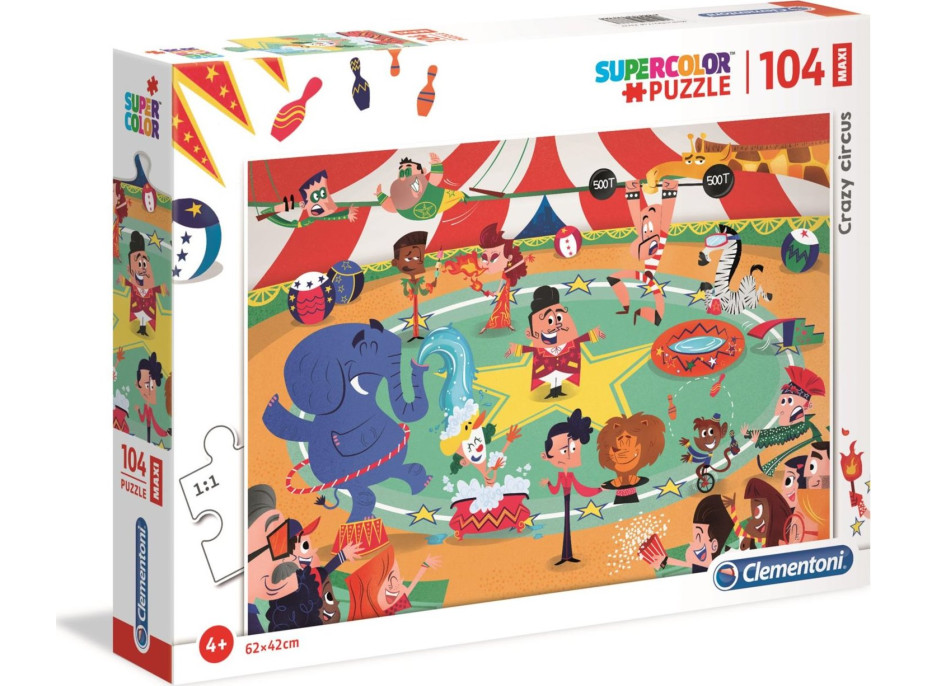 CLEMENTONI Puzzle Cirkus MAXI 104 dielikov