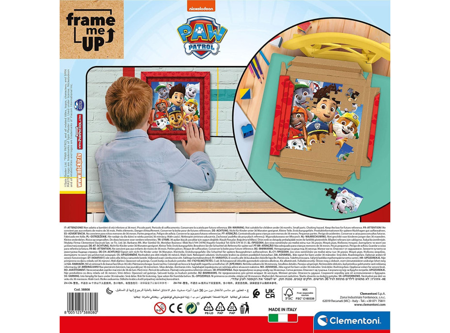 CLEMENTONI Puzzle Frame Me Up Tlapková patrola 60 dielikov