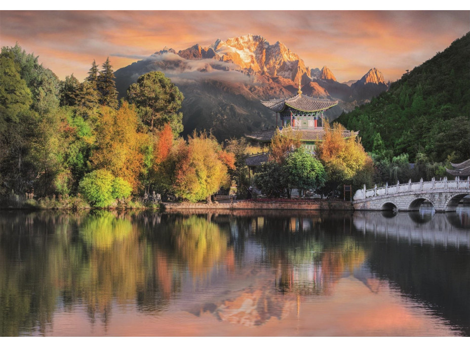CLEMENTONI Puzzle Pohľad na Lijiang, Čína 1500 dielikov