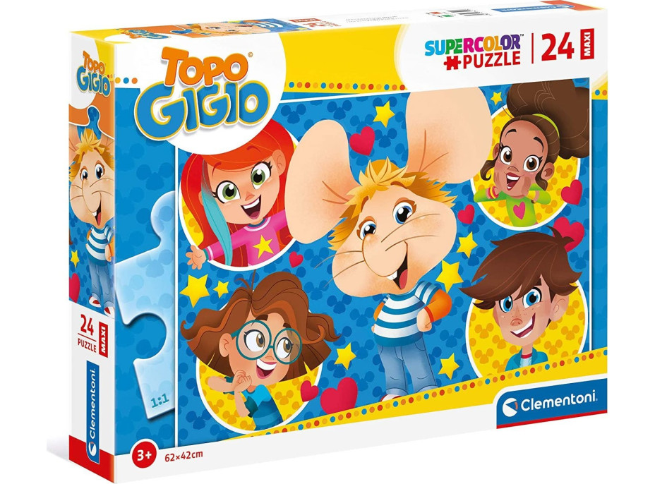 CLEMENTONI Puzzle Myšiak Gigio MAXI 24 dielikov