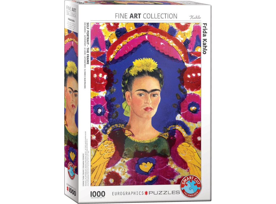 EUROGRAPHICS Puzzle Portrét Frídy Kahlo v ráme 1000 dielikov