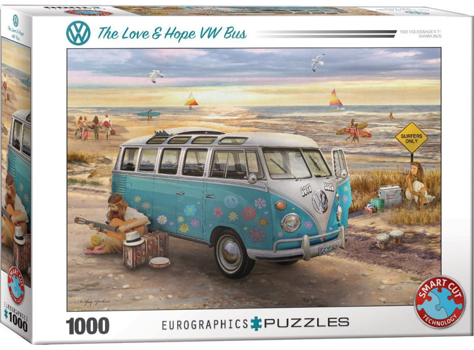 EUROGRAPHICS Puzzle VW Bus - Láska a nádej 1000 dielikov