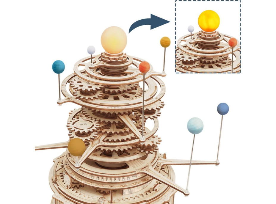 ROBOTIME Roker 3D drevené puzzle Slnečná sústava 316 dielikov