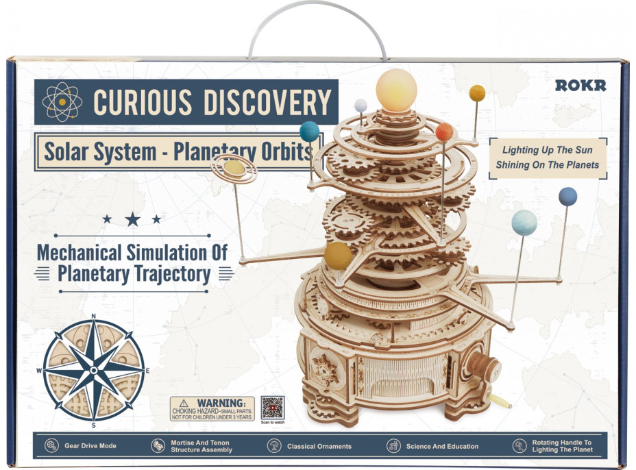 ROBOTIME Roker 3D drevené puzzle Slnečná sústava 316 dielikov