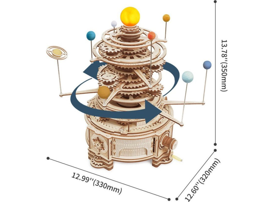 ROBOTIME Roker 3D drevené puzzle Slnečná sústava 316 dielikov