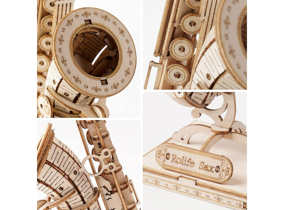 ROBOTIME Rolife 3D drevené puzzle Saxofón 136 dielikov