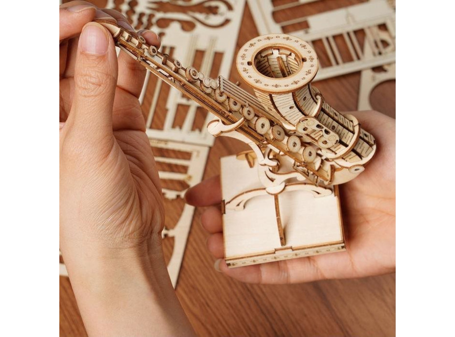 ROBOTIME Rolife 3D drevené puzzle Saxofón 136 dielikov
