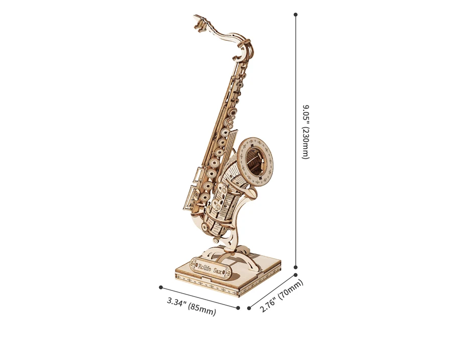 ROBOTIME Rolife 3D drevené puzzle Saxofón 136 dielikov