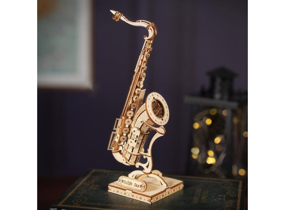 ROBOTIME Rolife 3D drevené puzzle Saxofón 136 dielikov