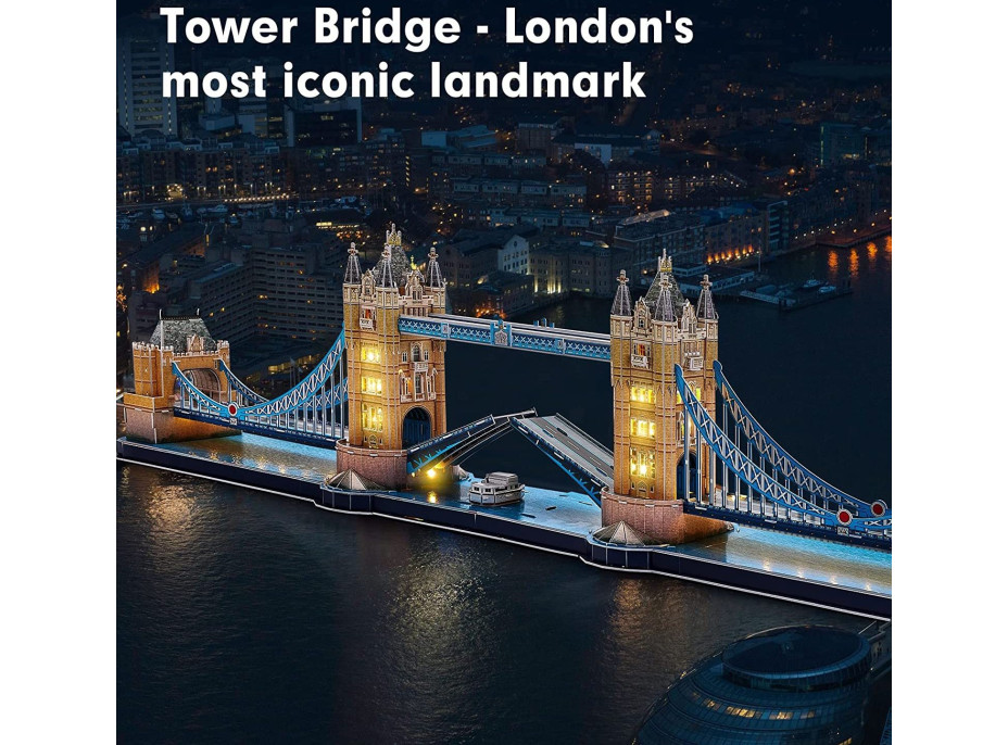 CUBICFUN Svietiace 3D puzzle Tower Bridge 222 dielikov