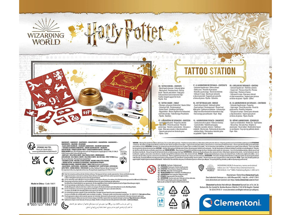 CLEMENTONI Tetovacie štúdio Harry Potter