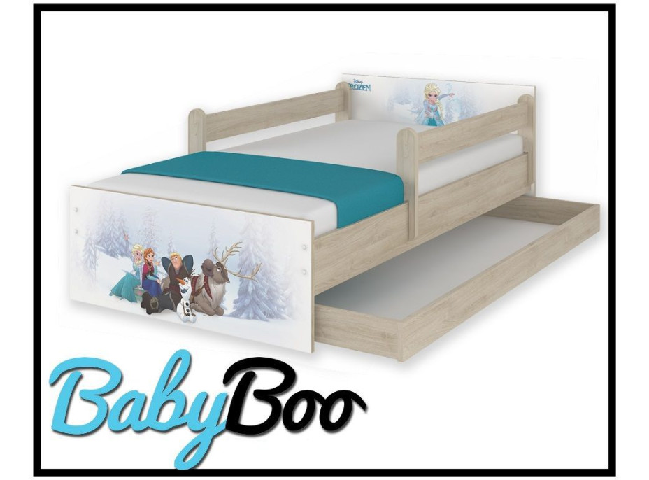Detská posteľ MAX Disney - FROZEN 160x80 cm - so zásuvkou