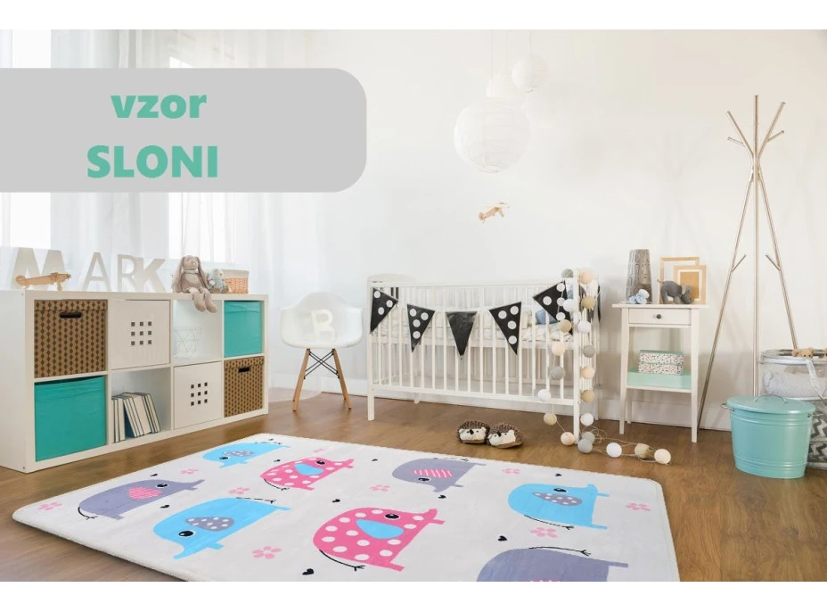 Detský koberec Soft - SLONI