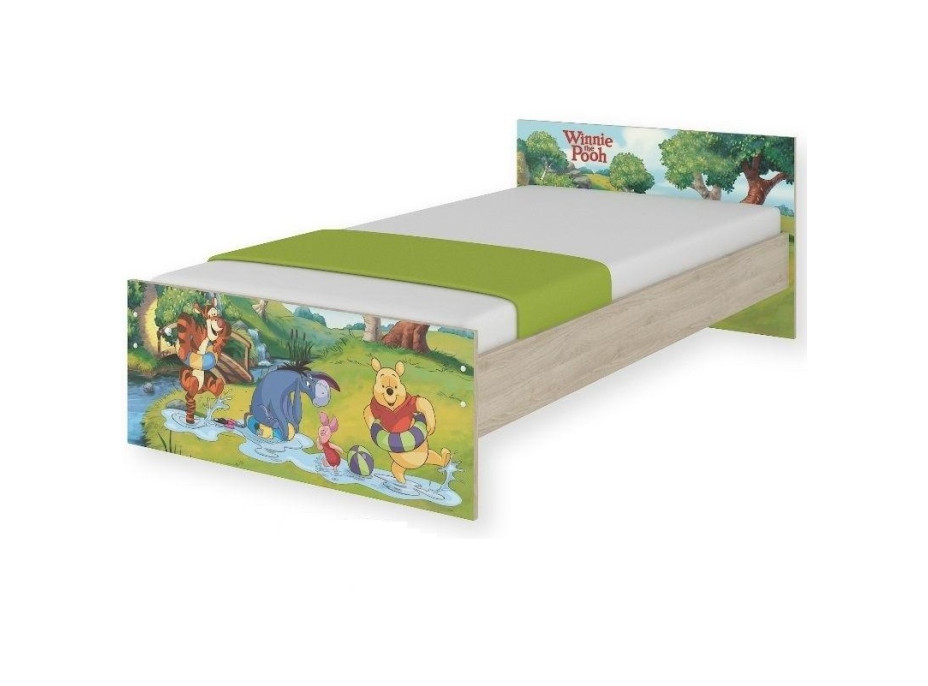 Detská posteľ MAX Disney - MACKO PÚ II 160x80 cm - bez šuplíku