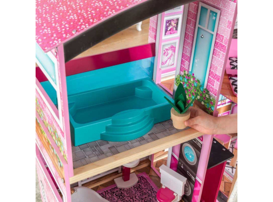 KIDKRAFT Domček pre bábiky Shimmer Mansion s vybavením