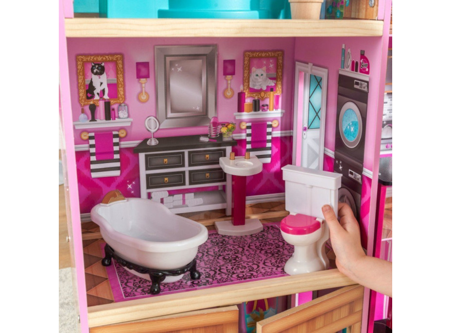 KIDKRAFT Domček pre bábiky Shimmer Mansion s vybavením