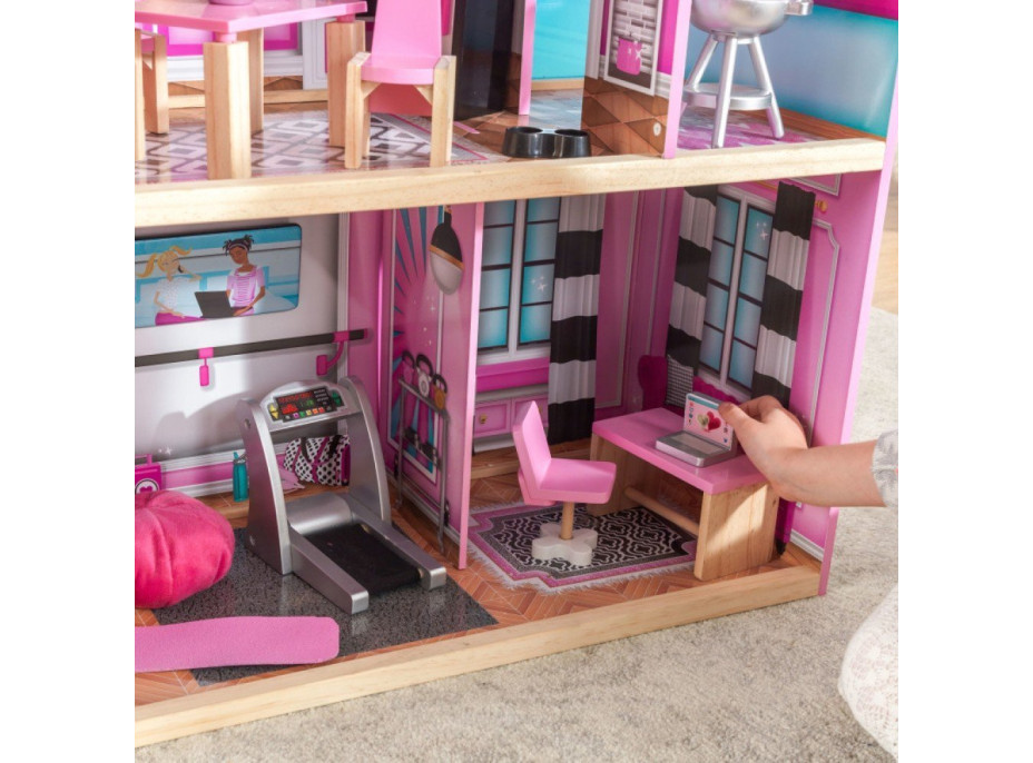 KIDKRAFT Domček pre bábiky Shimmer Mansion s vybavením