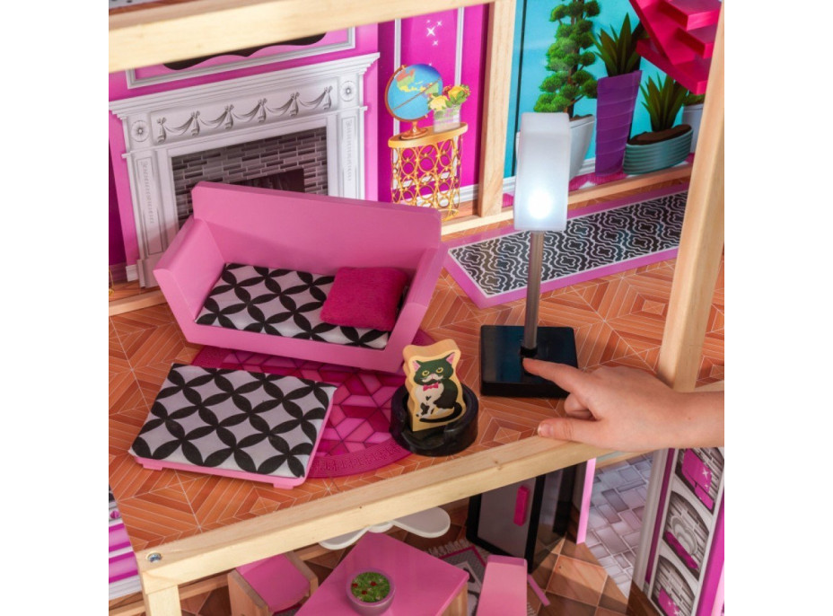 KIDKRAFT Domček pre bábiky Shimmer Mansion s vybavením