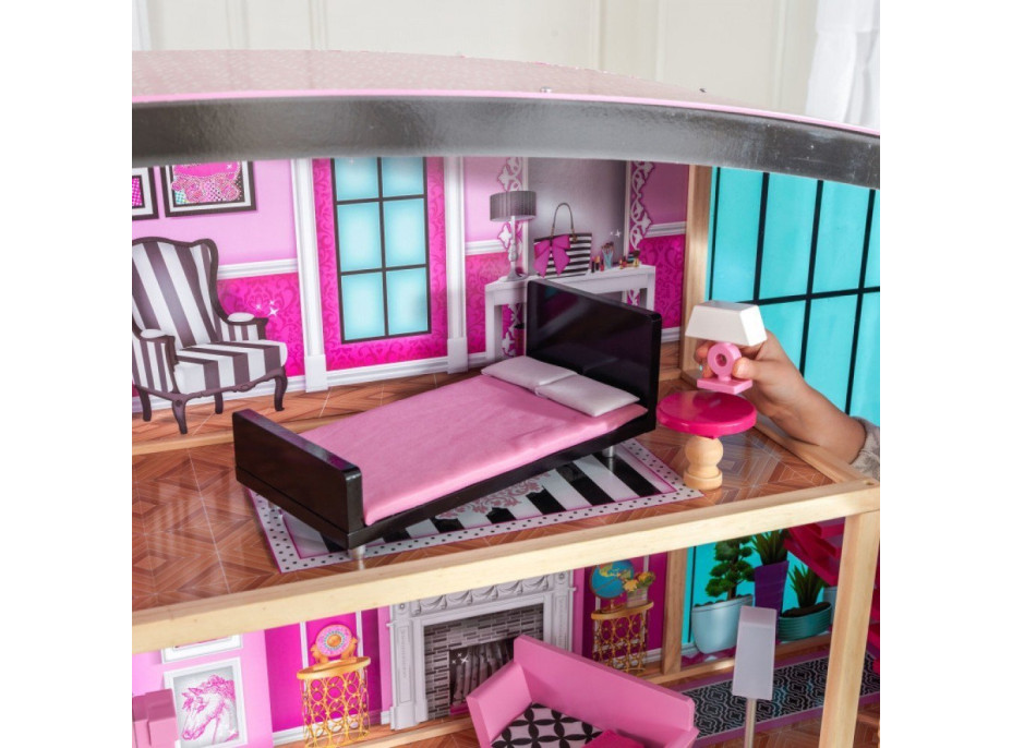 KIDKRAFT Domček pre bábiky Shimmer Mansion s vybavením