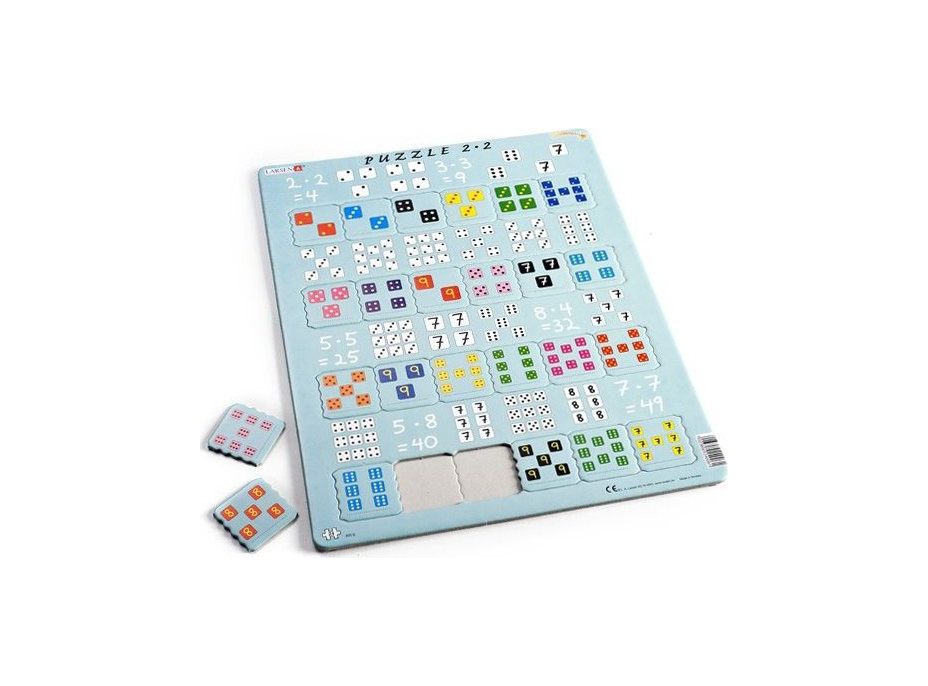 LARSEN Puzzle Násobenie s kockami 24 dielikov