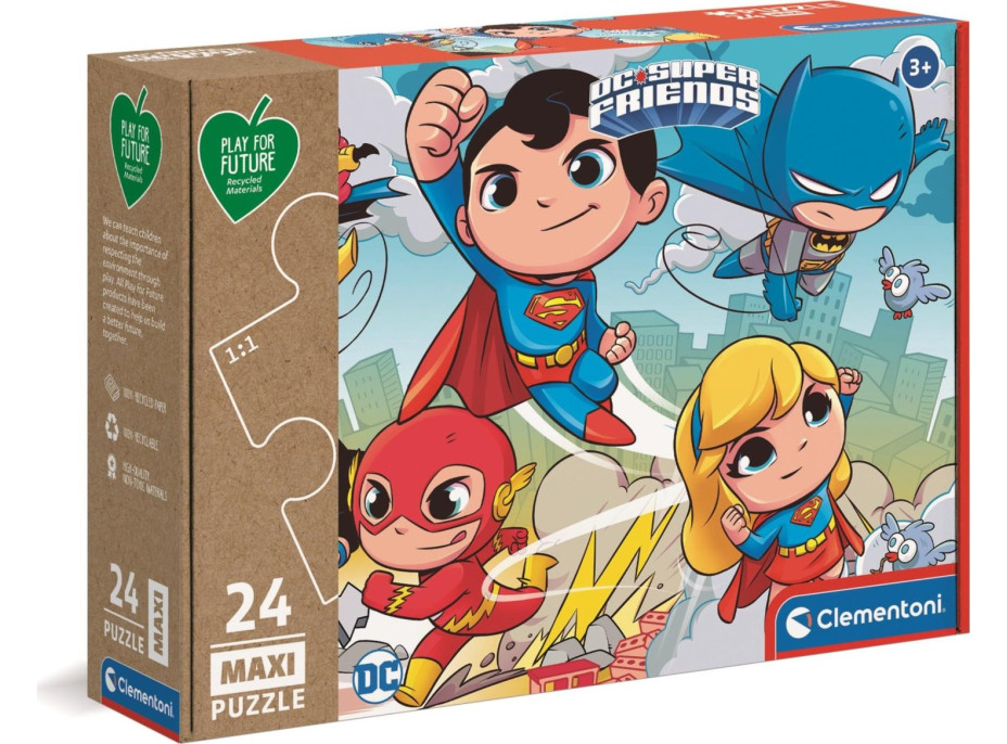 CLEMENTONI Play For Future Puzzle DC Super Friends MAXI 24 dielikov