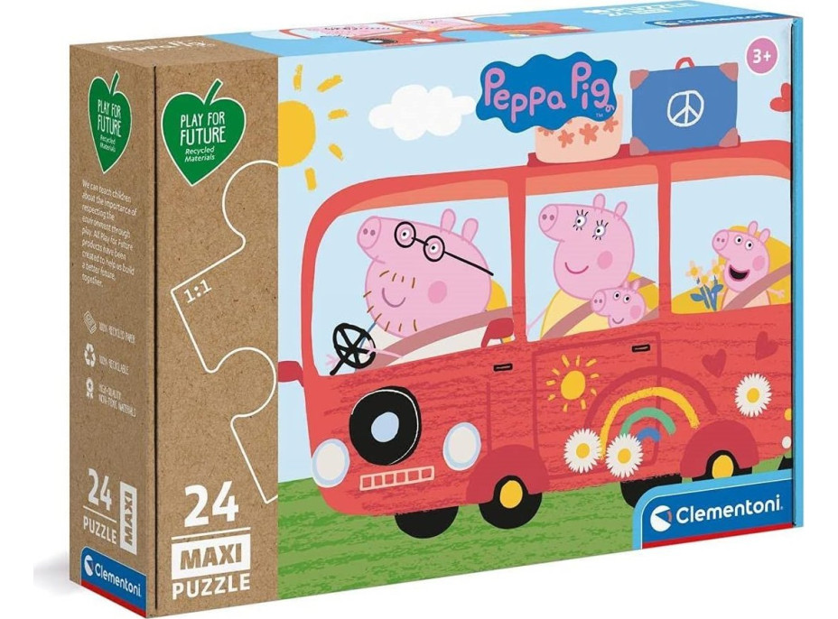 CLEMENTONI Play For Future Puzzle Prasiatko Peppa MAXI 24 dielikov