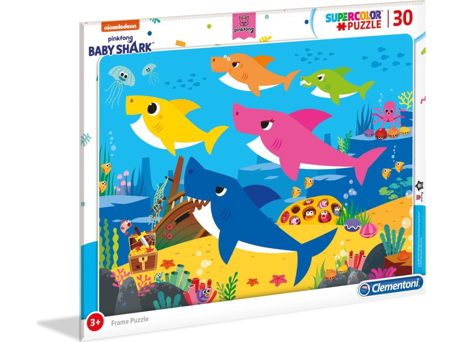 CLEMENTONI Puzzle Baby Shark: Poklad 30 dielikov