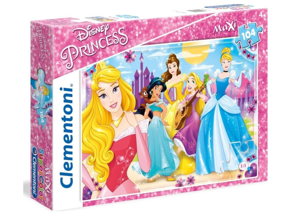 CLEMENTONI Puzzle Disney princeznej MAXI 104 dielikov