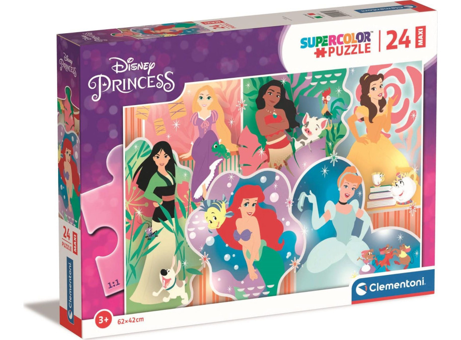 CLEMENTONI Puzzle Disney princeznej MAXI 24 dielikov