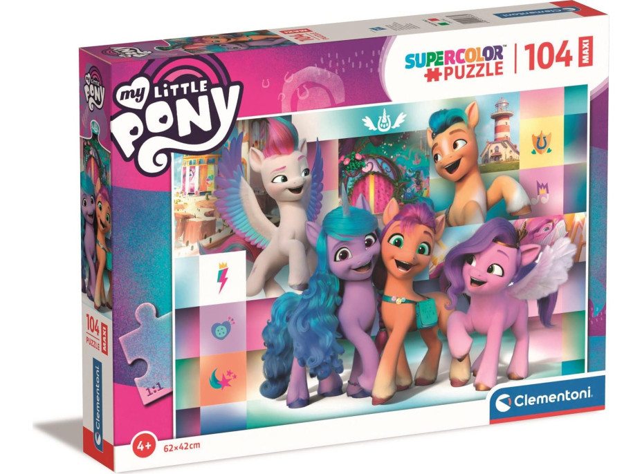CLEMENTONI Puzzle My Little Pony: Veselá partia MAXI 104 dielikov