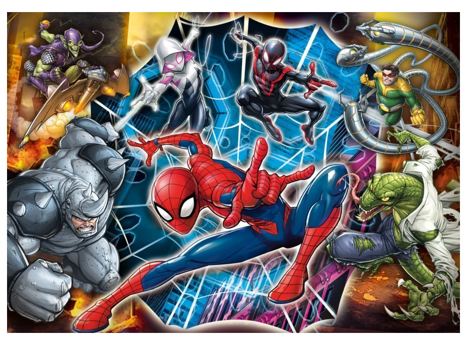 CLEMENTONI Puzzle Spiderman: Pripravení na boj MAXI 104 dielikov