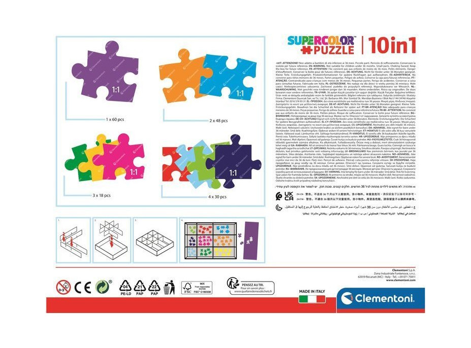 CLEMENTONI Puzzle Tlapková patrola 10v1
