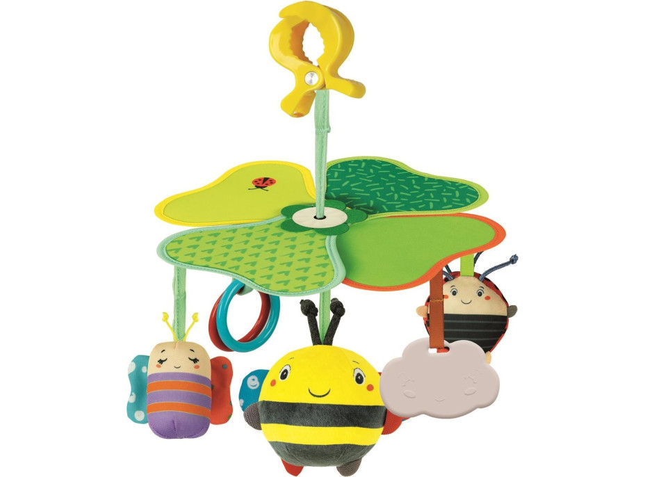 CLEMENTONI BABY Kolotoč so zvieratkami s klipom na zavesenie