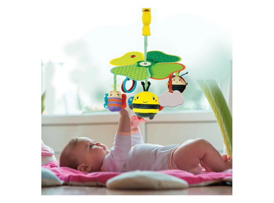 CLEMENTONI BABY Kolotoč so zvieratkami s klipom na zavesenie