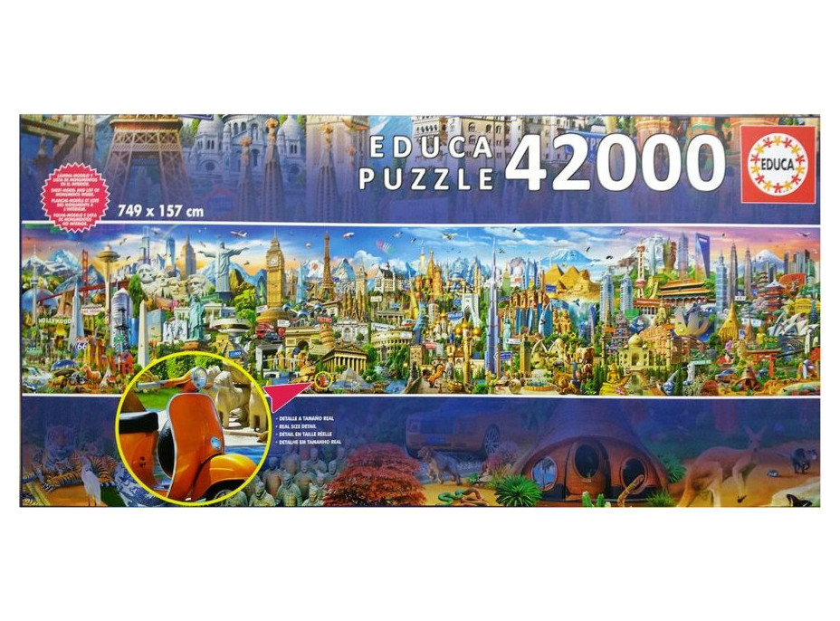EDUCA Puzzle Okolo sveta 42000 dielikov