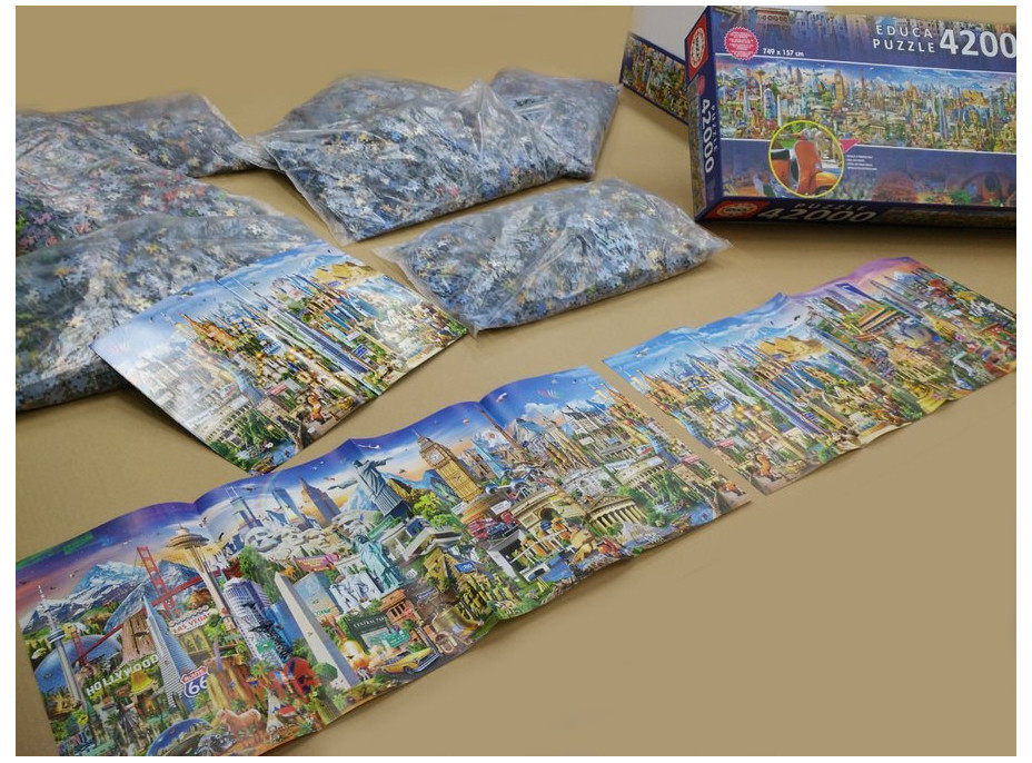 EDUCA Puzzle Okolo sveta 42000 dielikov