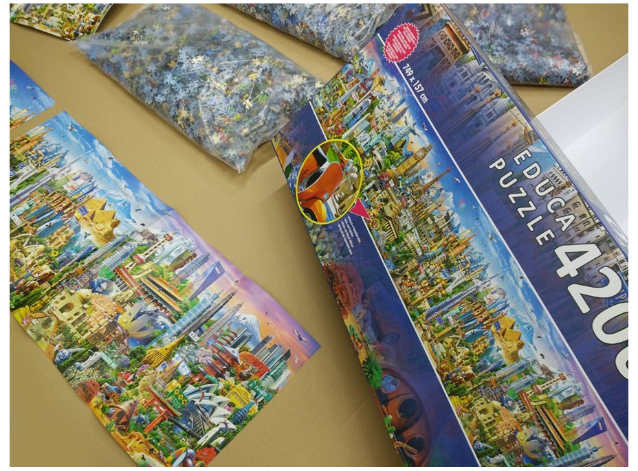 EDUCA Puzzle Okolo sveta 42000 dielikov