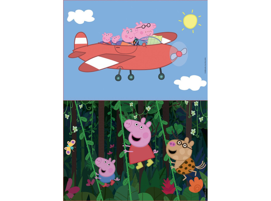 EDUCA Drevené puzzle Prasiatko Peppa 2x16 dielikov