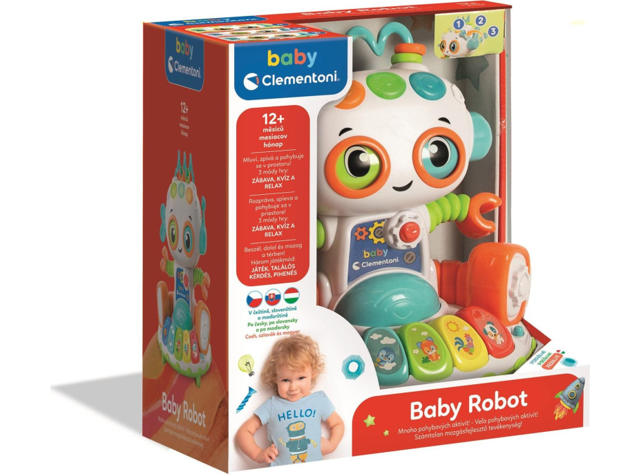 CLEMENTONI BABY Interaktívny robot CZ,SK,HU