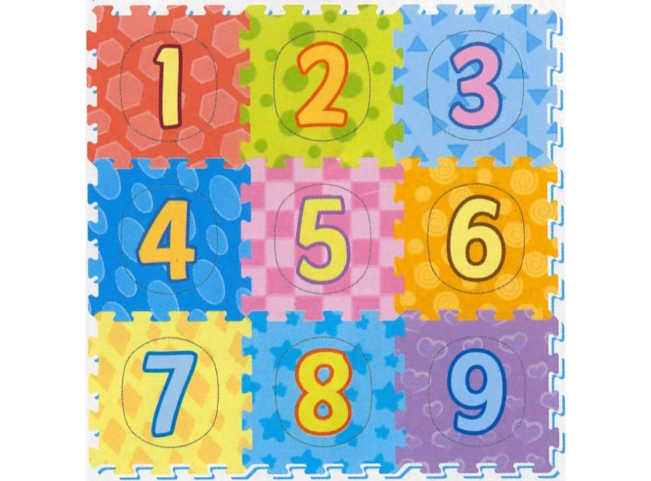SUN TA TOYS Penové puzzle Farebné čísla (29x29)