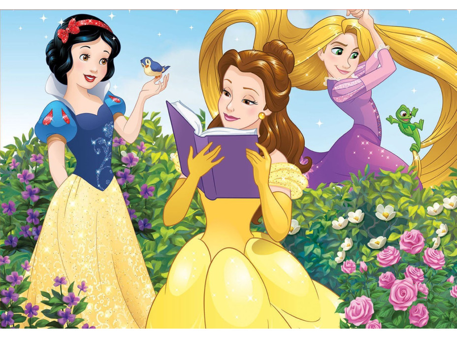 EDUCA Puzzle Disney Princezné: Snehulienka, Bella a Locika 100 dielikov