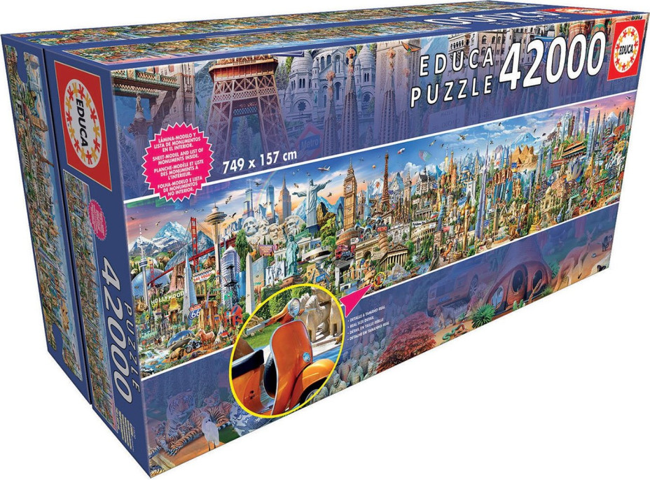 EDUCA Puzzle Okolo sveta 42000 dielikov