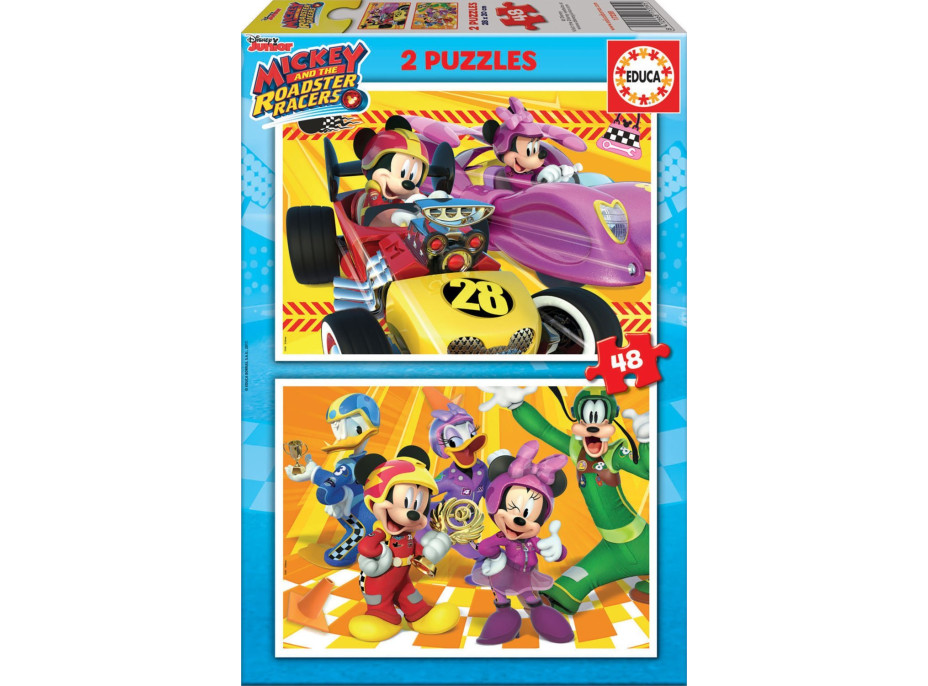 EDUCA Puzzle Mickey a pretekári 2x48 dielikov