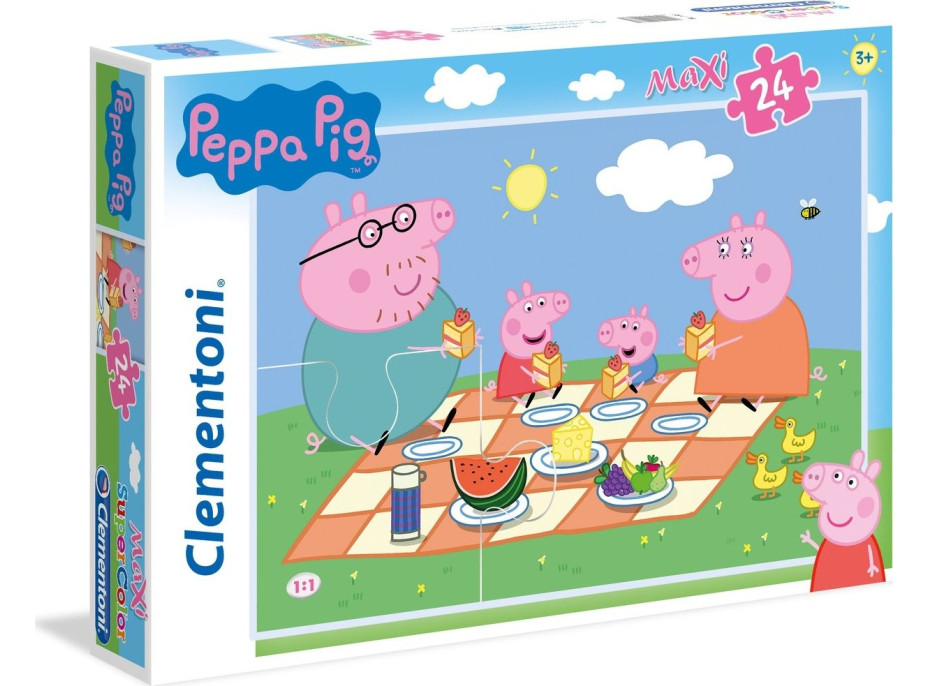 CLEMENTONI Puzzle Prasiatko Peppa MAXI 24 dielikov