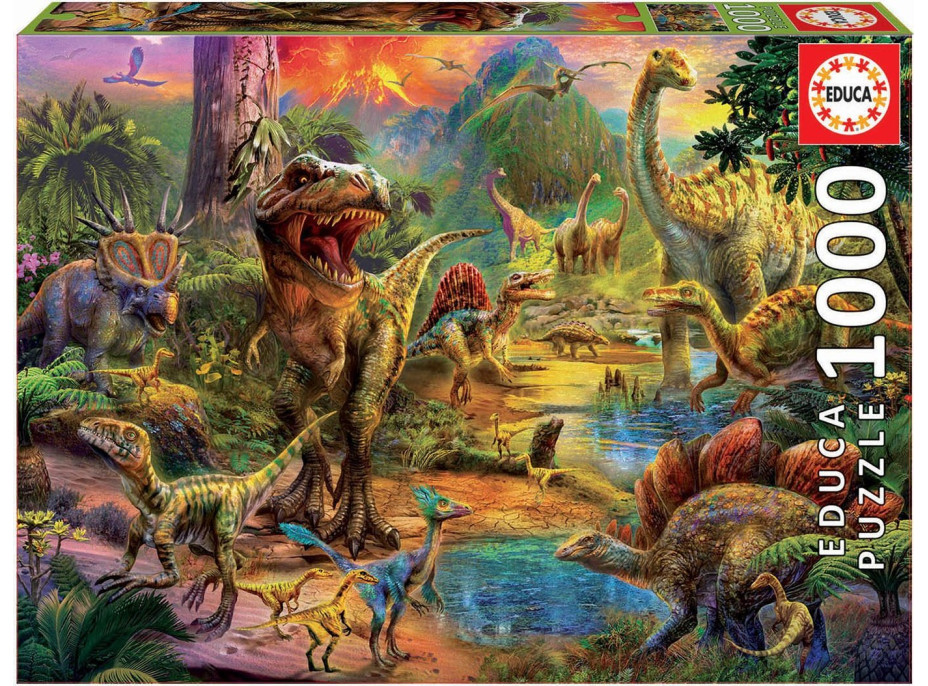EDUCA Puzzle Územie dinosaurov 1000 dielikov