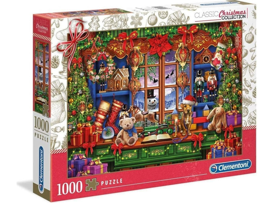CLEMENTONI Puzzle Vianočná kolekcia: Starý vianočný obchod 1000 dielikov