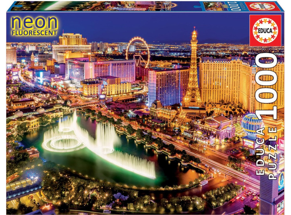 EDUCA Svietiace puzzle Las Vegas 1000 dielikov