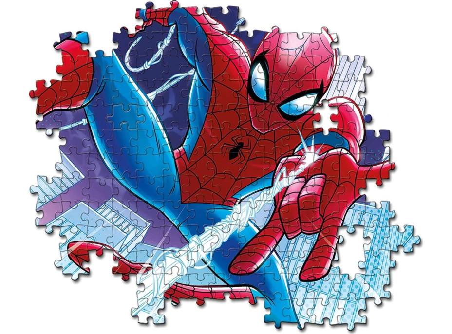 CLEMENTONI Svietiace puzzle Marvel: Spiderman 104 dielikov