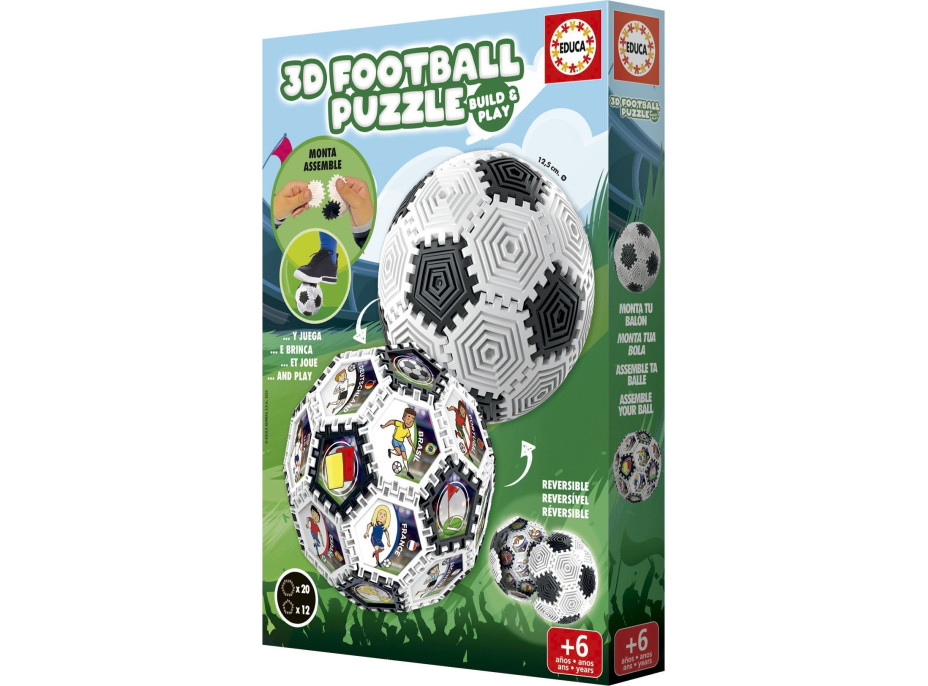 EDUCA 3D Puzzle Build&Play: Futbalová lopta 32 dielikov